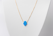 Load image into Gallery viewer, BLUE HAND OF FATIMA NECKLACE