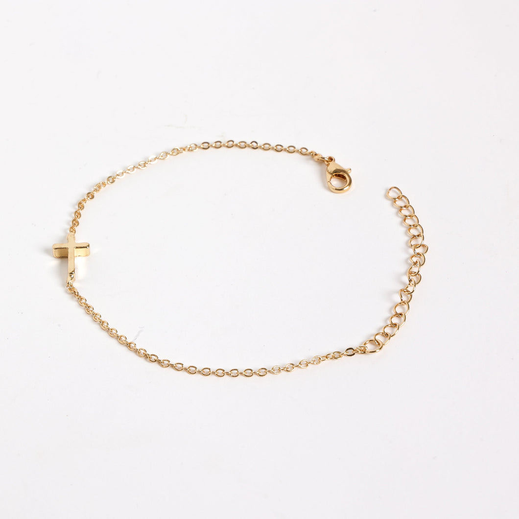 GOLD CROSS BRACELET