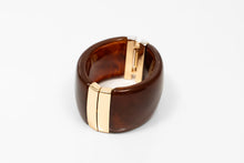 Load image into Gallery viewer, Brown and Gold Bangle