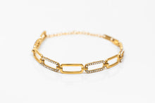 Load image into Gallery viewer, Gold and Diamond Linked Bracelet