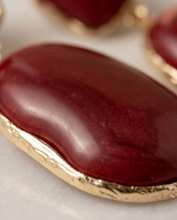 Load image into Gallery viewer, Burgundy Drop Studs