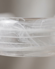 Load image into Gallery viewer, Cuffed Clear and White Bangle