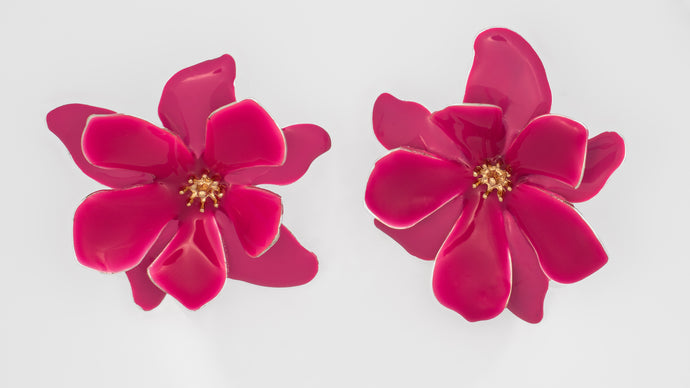 PINK FLOWER STUDS