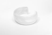 Load image into Gallery viewer, Cuffed Clear and White Bangle