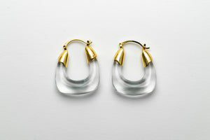 MINI GOLD AND CLEAR HOOPS