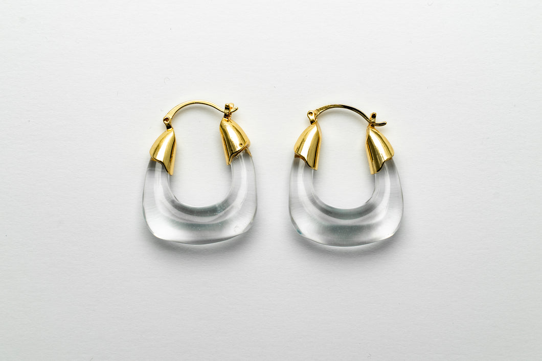 MINI GOLD AND CLEAR HOOPS