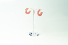 Load image into Gallery viewer, MINI MARBLE PINK HOOPS