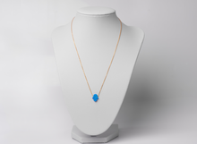Load image into Gallery viewer, BLUE HAND OF FATIMA NECKLACE