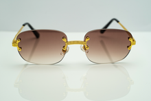 Load image into Gallery viewer, ROUND BROWN VINTAGE SUNGLASSES