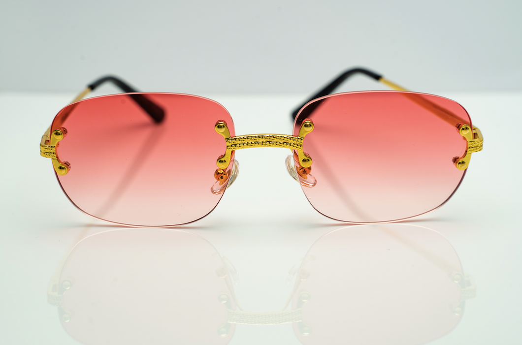 Round clearance red sunglasses